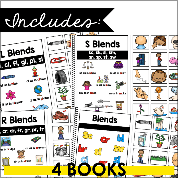 Consonant Blends Blending Books | L, R, S Blends Phonics Practice for Early Readers - Teacher Jeanell