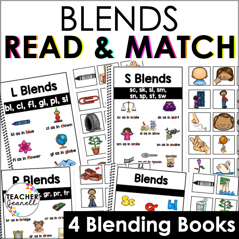 Consonant Blends Blending Books | L, R, S Blends Phonics Practice for Early Readers - Teacher Jeanell