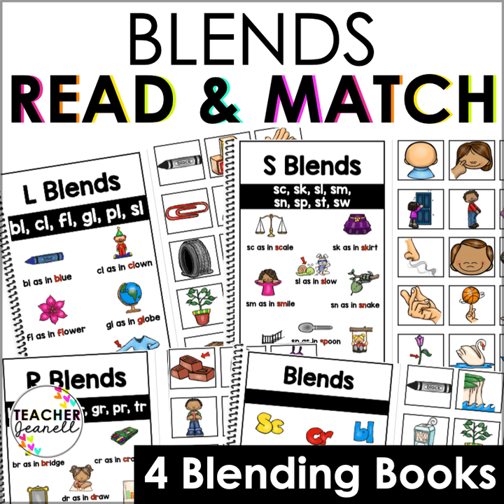Consonant Blends Blending Books | L, R, S Blends Phonics Practice for Early Readers - Teacher Jeanell