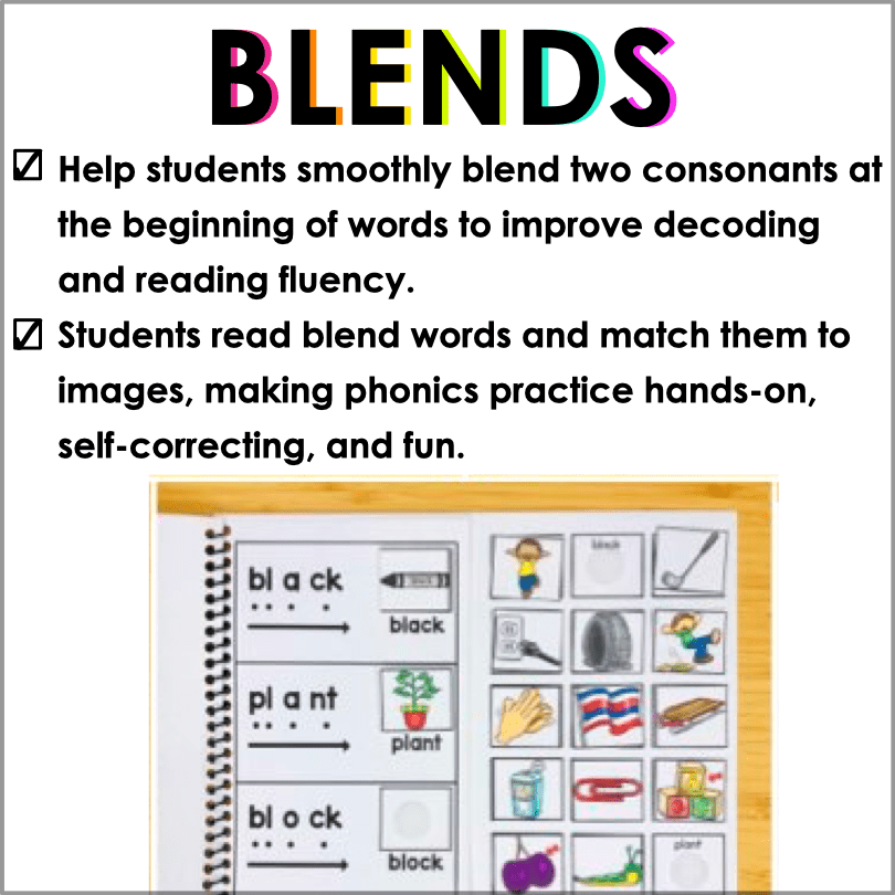 Consonant Blends Blending Books | L, R, S Blends Phonics Practice for Early Readers - Teacher Jeanell