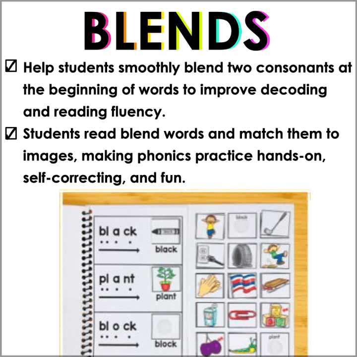Consonant Blends Blending Books | L, R, S Blends Phonics Practice for Early Readers - Teacher Jeanell
