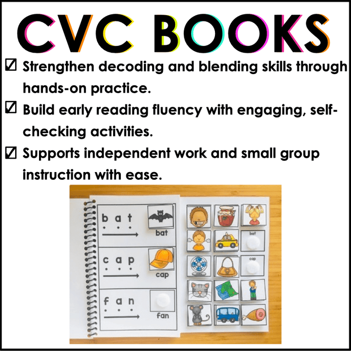CVC Blending Books That Spark Confidence: Build Strong Early Readers Through Playful Practice - Teacher Jeanell