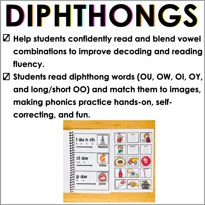 Diphthongs Blending Books – Make Tricky Vowel Sounds Fun to Master - Teacher Jeanell
