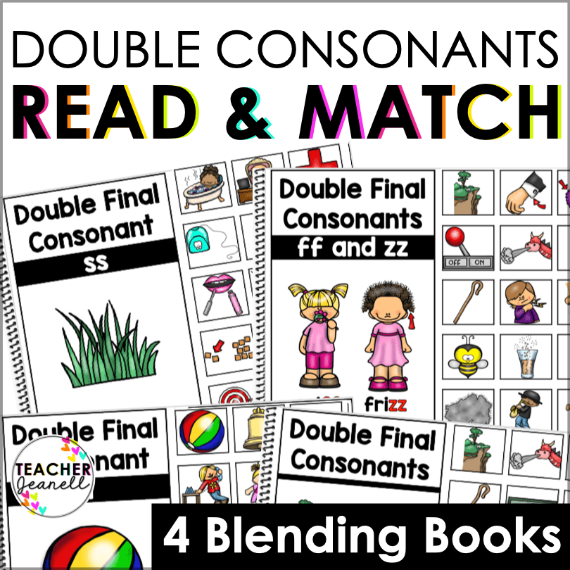 Double Ending Consonants Phonics Practice | Fun Reading Fluency Activities for Kids - Teacher Jeanell