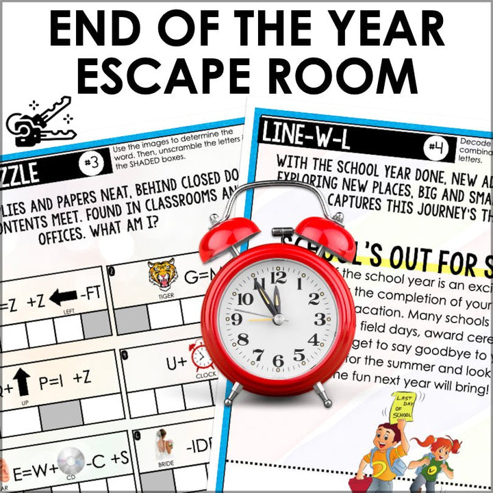End of the School Year Escape Room Kit - Printable and Engaging Game - Teacher Jeanell
