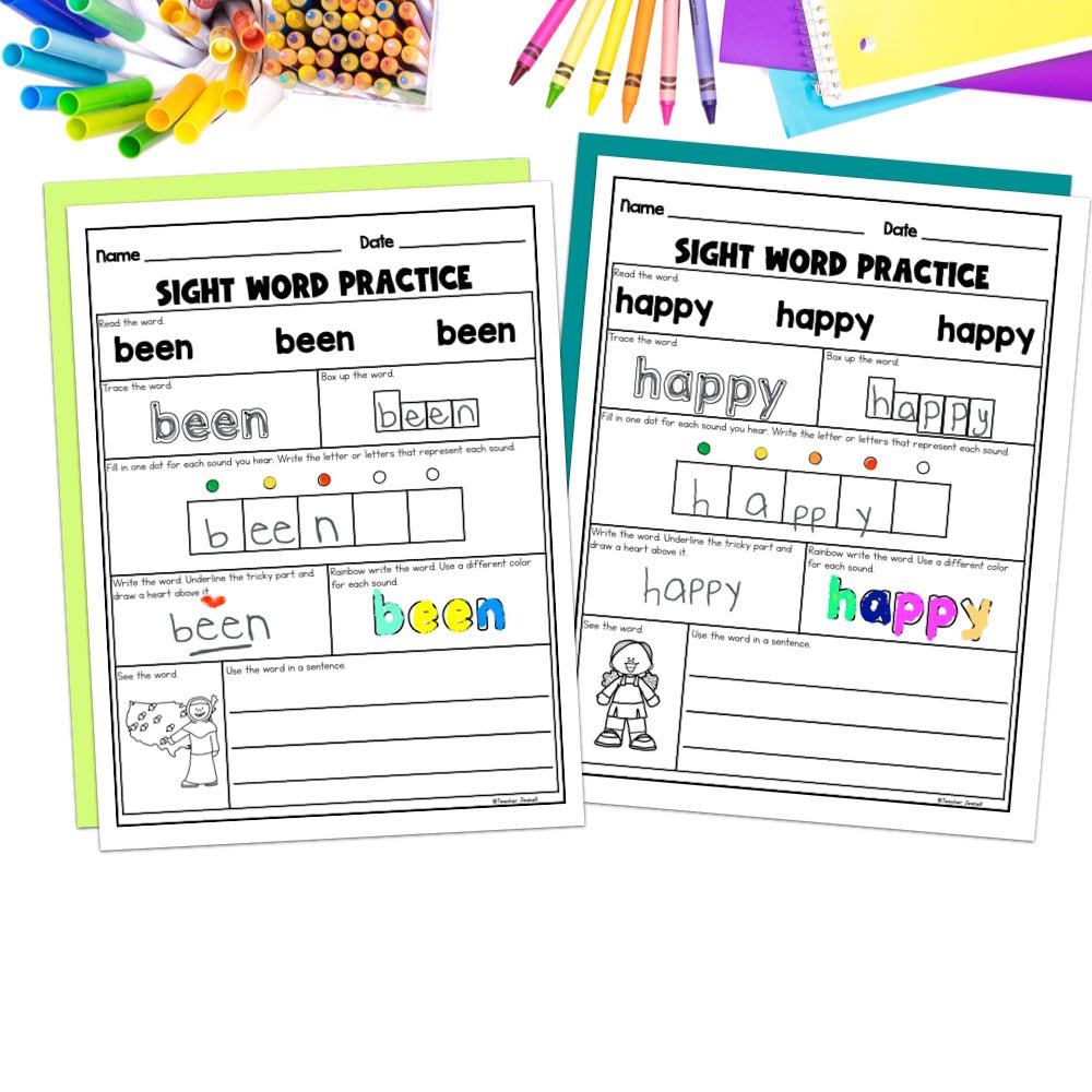 HMH Into Reading 1st Grade Heart Words Science of Reading Sight Word Bundle | Practice and Fluency - Teacher Jeanell