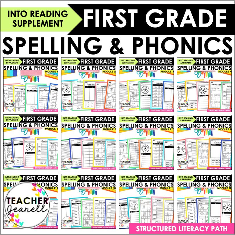 HMH Into Reading 1st Grade Structured Literacy Spelling and Phonics Bundle - Teacher Jeanell