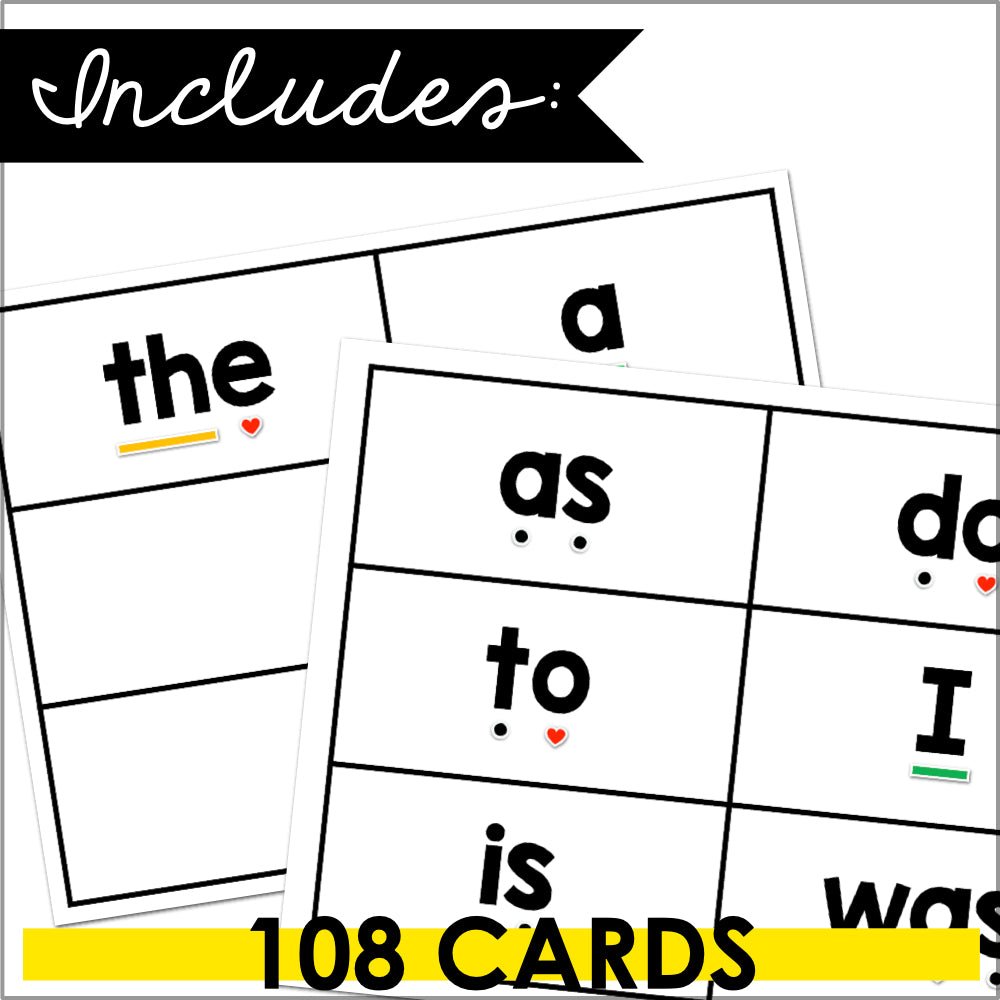 HMH Into Reading Kindergarten Structured Literacy Irregular Word Cards - Teacher Jeanell