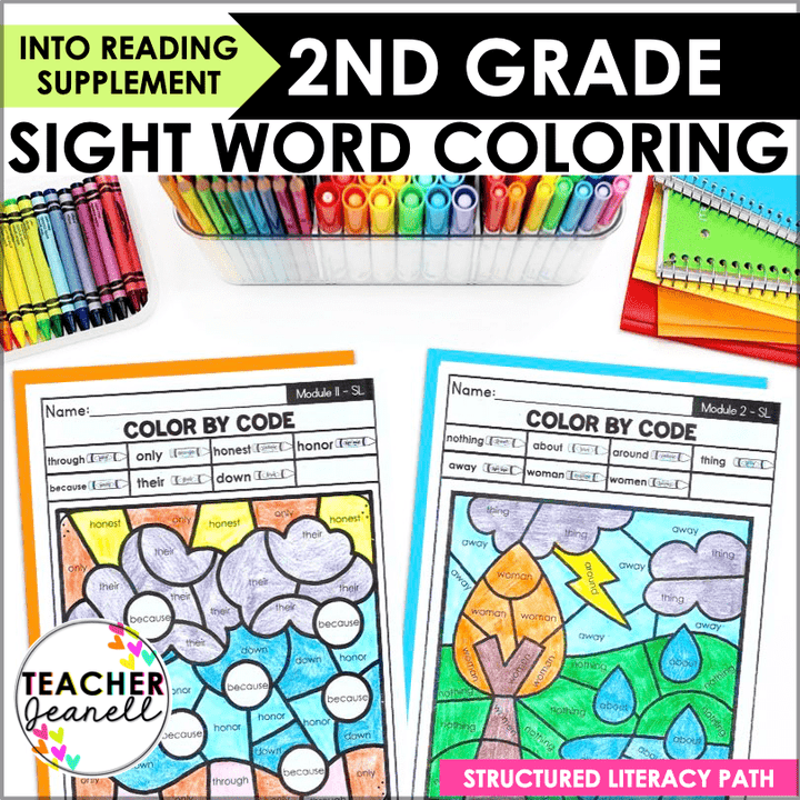 HMH Into Reading Second - Grade Irregular Sight Words Color by Code Activity - Teacher Jeanell