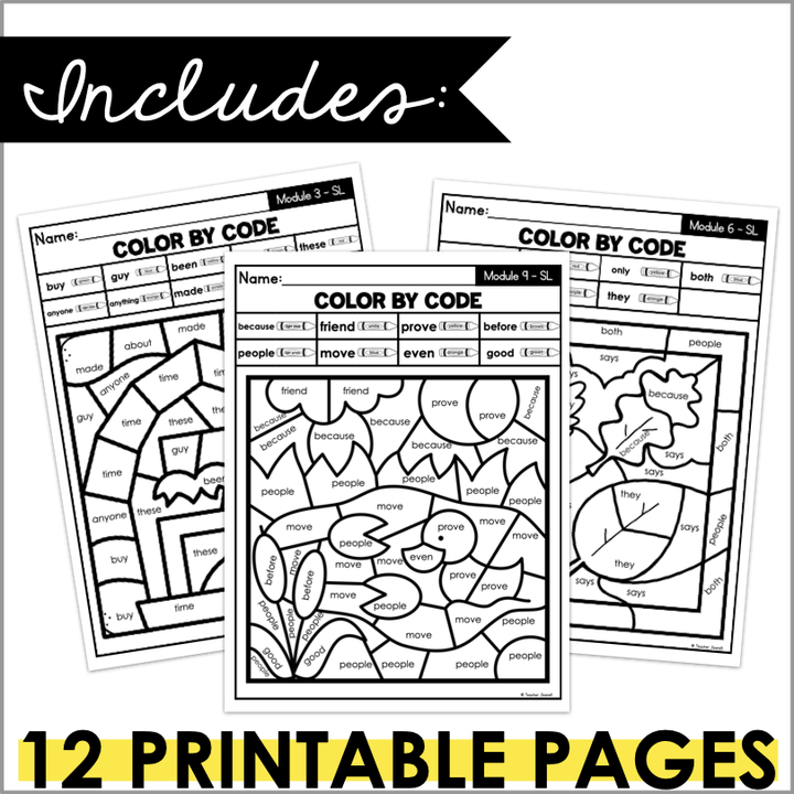 HMH Into Reading Second - Grade Irregular Sight Words Color by Code Activity - Teacher Jeanell