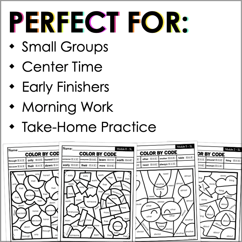 HMH Into Reading Second - Grade Irregular Sight Words Color by Code Activity - Teacher Jeanell