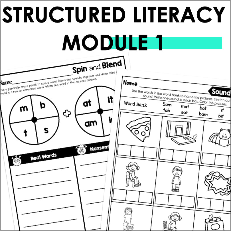 HMH Into Reading Structured Literacy 1st Grade Spelling and Phonics Supplement Module 1 - Teacher Jeanell