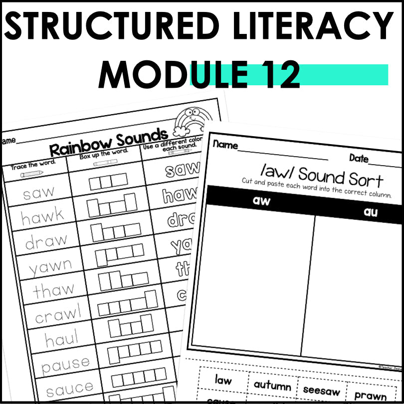 HMH Into Reading Structured Literacy 1st Grade Spelling and Phonics Supplement Module 12 - Teacher Jeanell