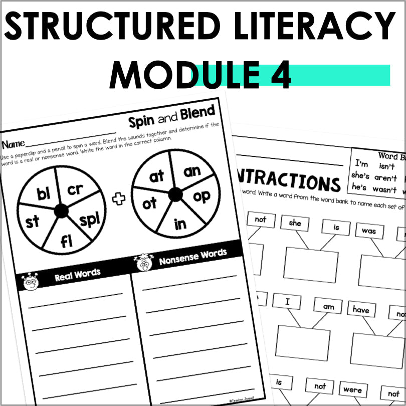 HMH Into Reading Structured Literacy 1st Grade Spelling and Phonics Supplement Module 4 - Teacher Jeanell