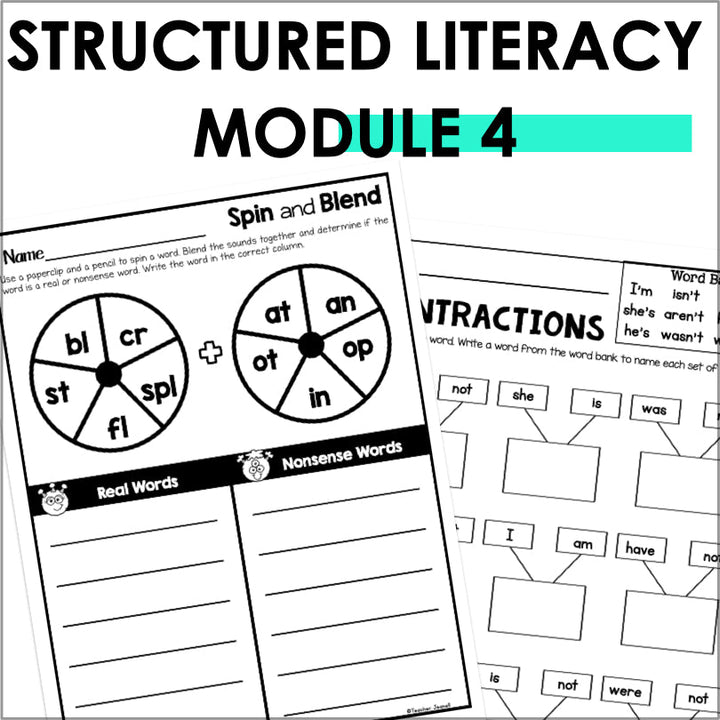 HMH Into Reading Structured Literacy 1st Grade Spelling and Phonics Supplement Module 4 - Teacher Jeanell