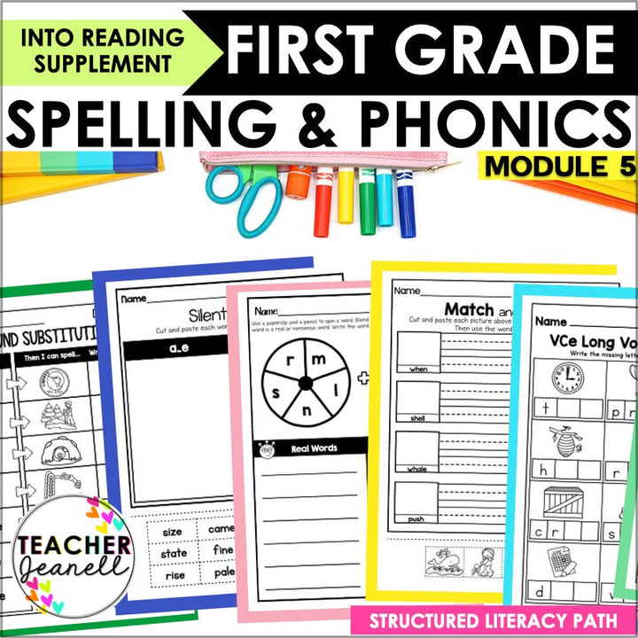 HMH Into Reading Structured Literacy 1st Grade Spelling and Phonics Supplement Module 5 - Teacher Jeanell