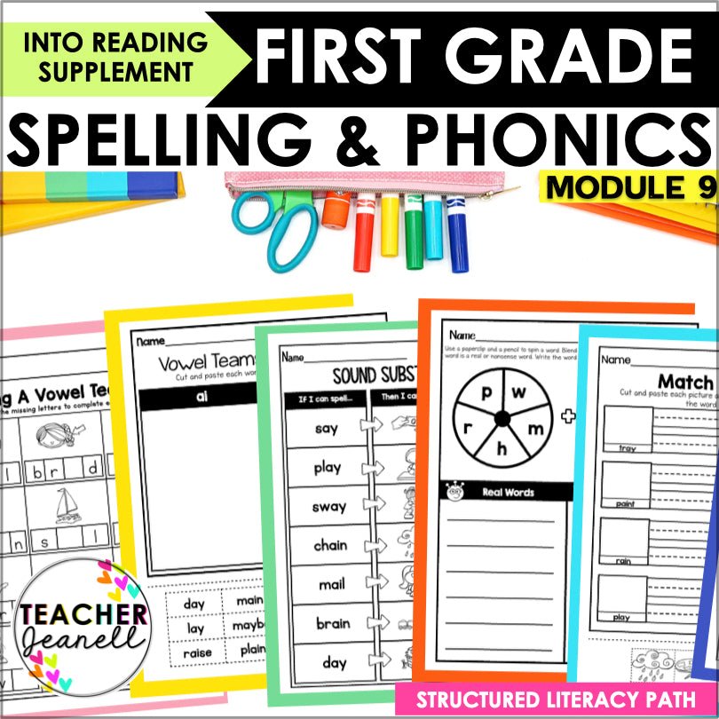 HMH Into Reading Structured Literacy 1st Grade Spelling and Phonics Supplement Module 9 - Teacher Jeanell