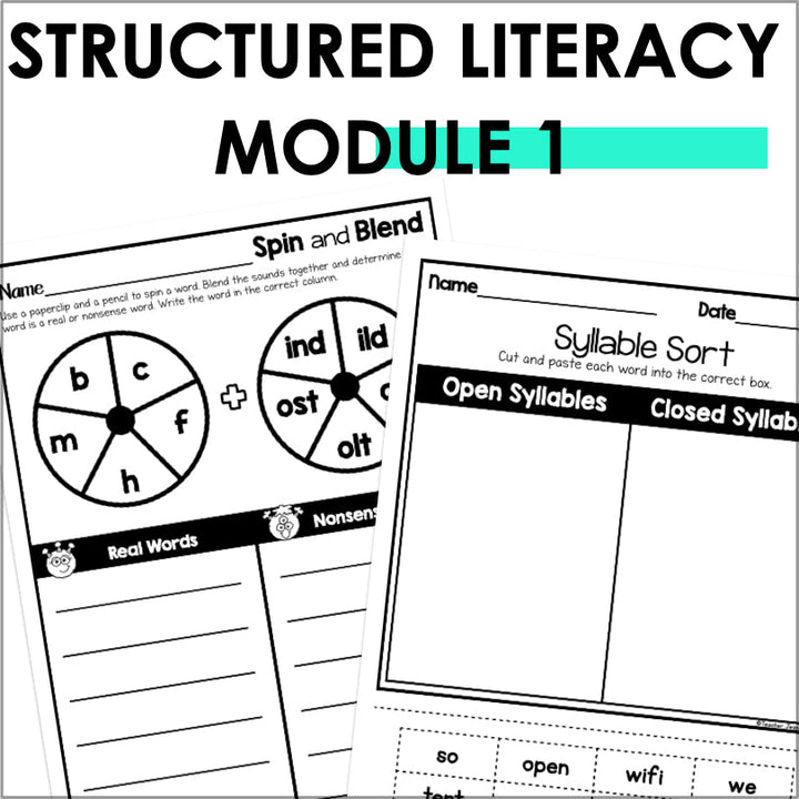 HMH Into Reading Structured Literacy 2nd Grade Spelling and Phonics Module 1 - Teacher Jeanell