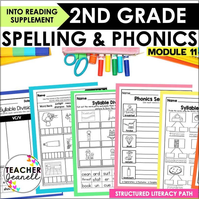 HMH Into Reading Structured Literacy 2nd Grade Spelling and Phonics Module 11 - Teacher Jeanell