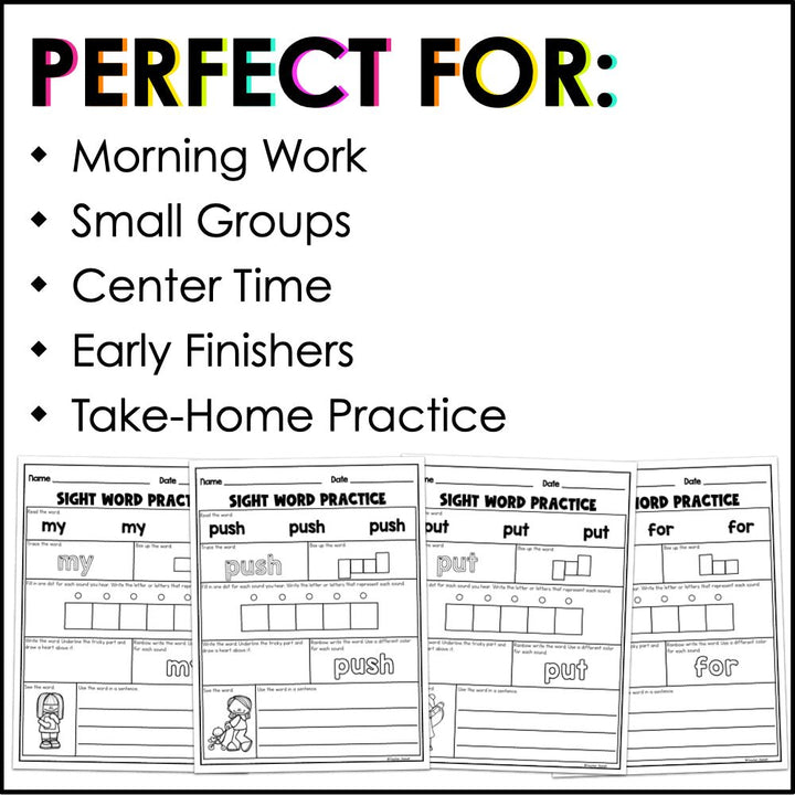 HMH Into Reading Structured Literacy First Grade Irregular Sight Words and Heart Words Practice Supplement - Teacher Jeanell