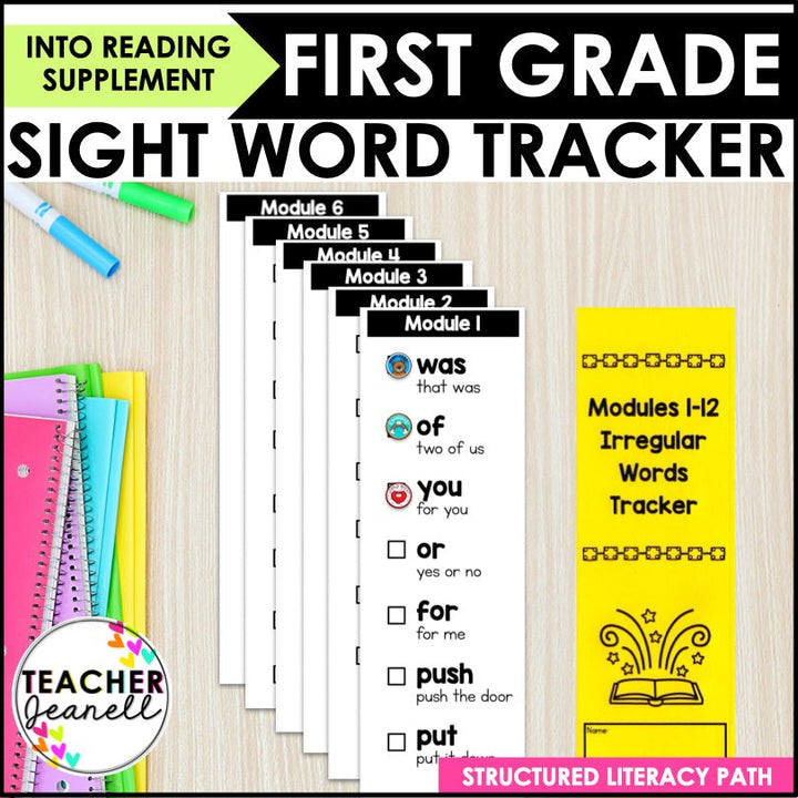 HMH Into Reading Structured Literacy First Grade Irregular Words Tracker - Teacher Jeanell