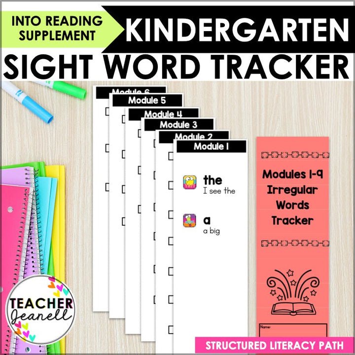 HMH Into Reading Structured Literacy Kindergarten Irregular Words Tracker - Teacher Jeanell