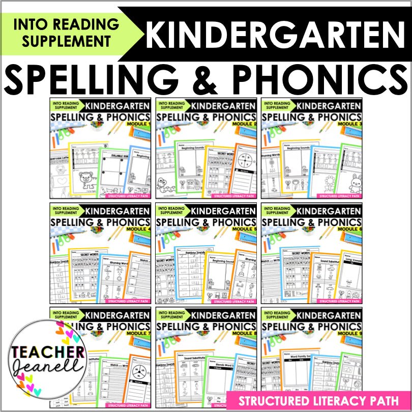 HMH Into Reading Structured Literacy Kindergarten Spelling and Phonics Bundle - Teacher Jeanell