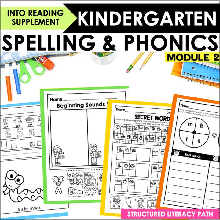 HMH Into Reading Structured Literacy Kindergarten Spelling and Phonics Module 2 - Teacher Jeanell