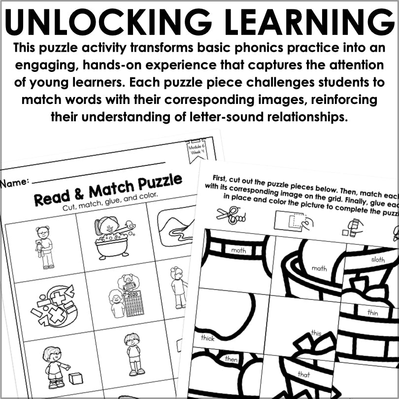 HMH Into Reading Structured Literacy Kindergarten Spelling & Phonics Puzzles - Teacher Jeanell