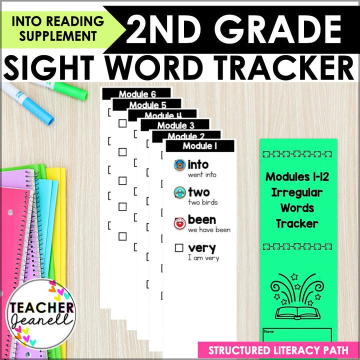 HMH Into Reading Structured Literacy Second Grade Irregular Words Tracker - Teacher Jeanell