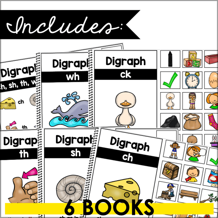 Interactive Digraph Blending Books – Hands - On Phonics for Early Readers - Teacher Jeanell