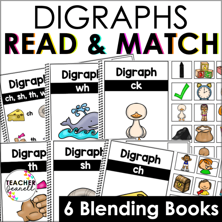 Interactive Digraph Blending Books – Hands - On Phonics for Early Readers - Teacher Jeanell