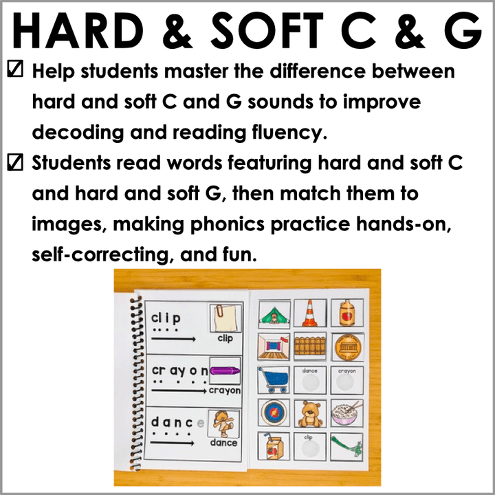 Interactive Hard & Soft C and G Phonics Blending Books – Boost Decoding & Reading Fluency - Teacher Jeanell