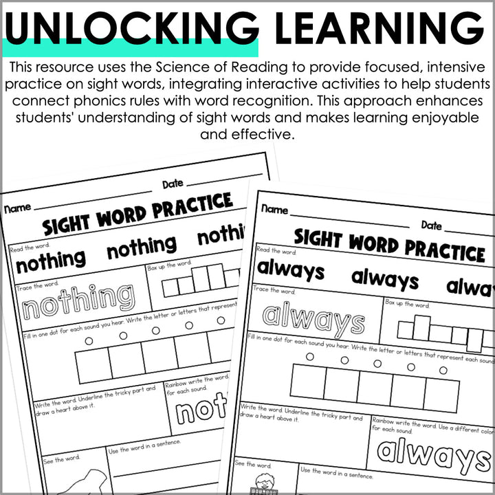 Into Reading Structured Literacy Second Grade Irregular Sight Words Modules 1 - 12 - Teacher Jeanell