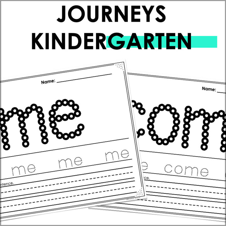 Journeys Kindergarten Sight Words Q - Tip Painting Activity Sheets Units 1 - 6 Supplement - Teacher Jeanell