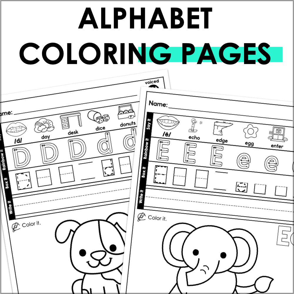 Letters and Alphabet Coloring Pages - Teacher Jeanell