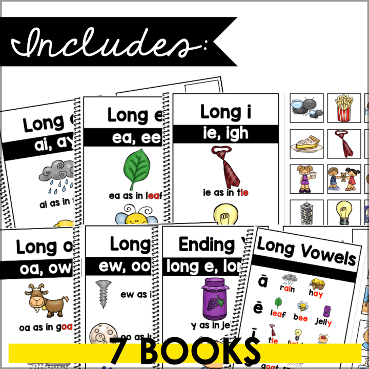 Long Vowel Phonics Blending Books | Master Vowel Teams & Ending Y - Teacher Jeanell