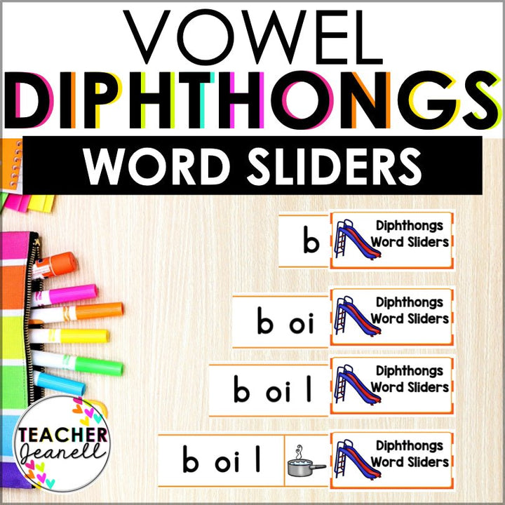 Master Diphthongs with Interactive Word Sliders for Early Reading Skills - Teacher Jeanell