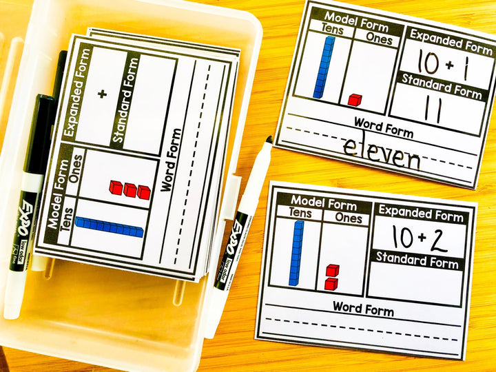 Place Value Task Cards - Expanded Form, Standard Form, and Word Form - Teacher Jeanell