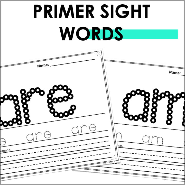 Primer Sight Words Q - Tip Painting Activity Sheets - Teacher Jeanell