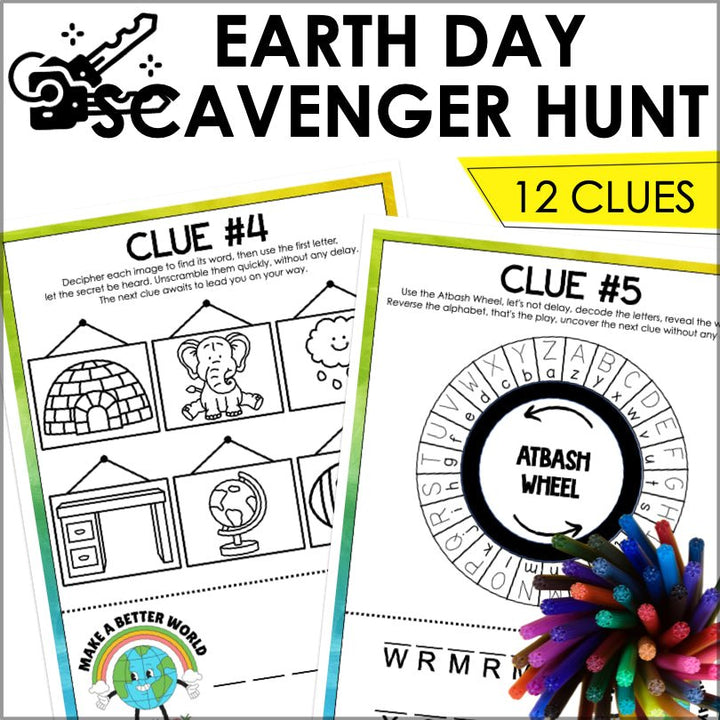 Printable Earth Day Scavenger Hunt Kit | Eco-Friendly Indoor Adventure Game for Kids and Families - Teacher Jeanell
