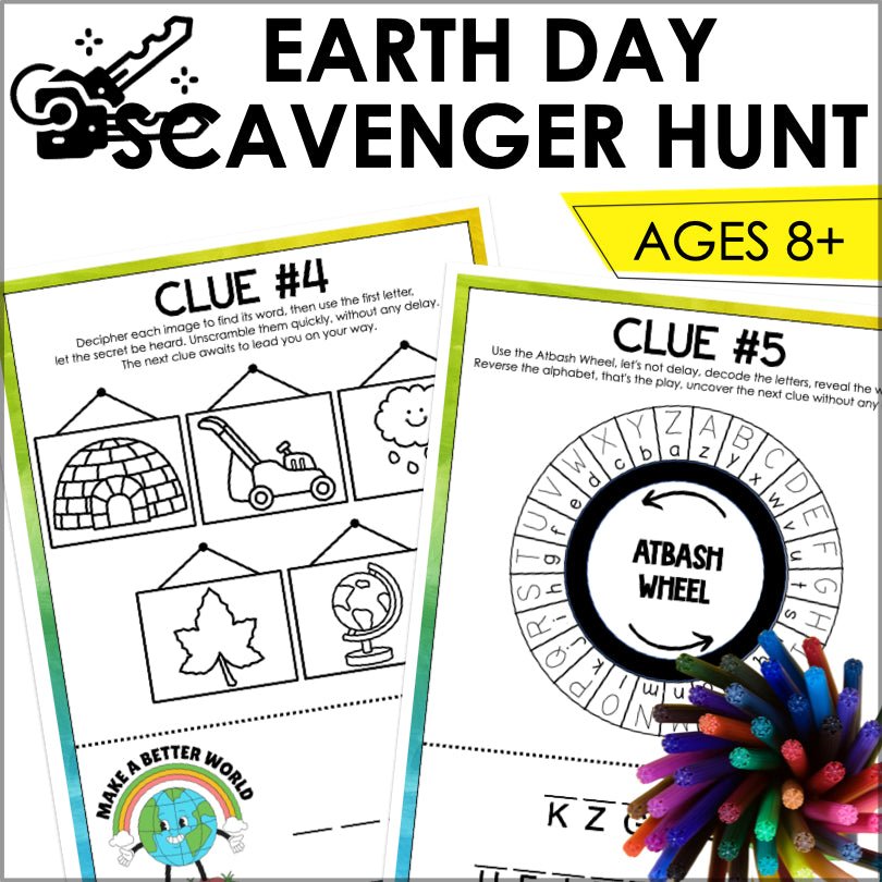 Printable Earth Day Scavenger Hunt Game for Outdoor Learning and Fun ...