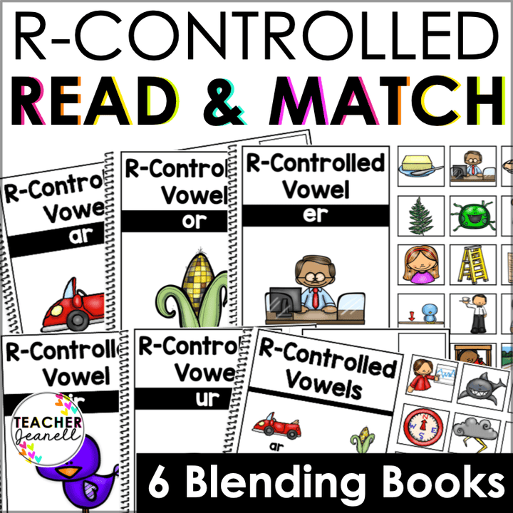 R - Controlled Vowel Blending Books | Phonics Matching Activities | Science of Reading - Teacher Jeanell