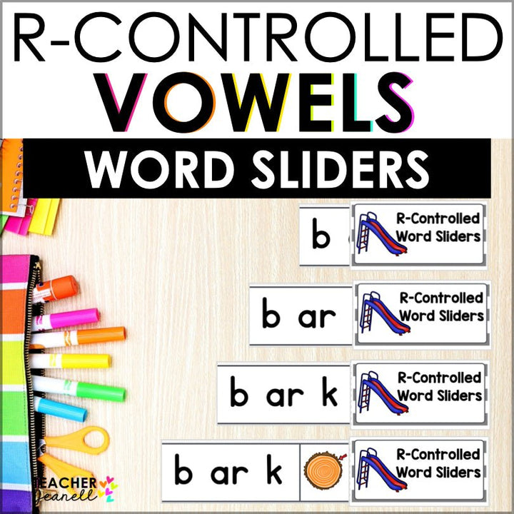 R - Controlled Vowels Word Sliders for Phonics Practice - Teacher Jeanell