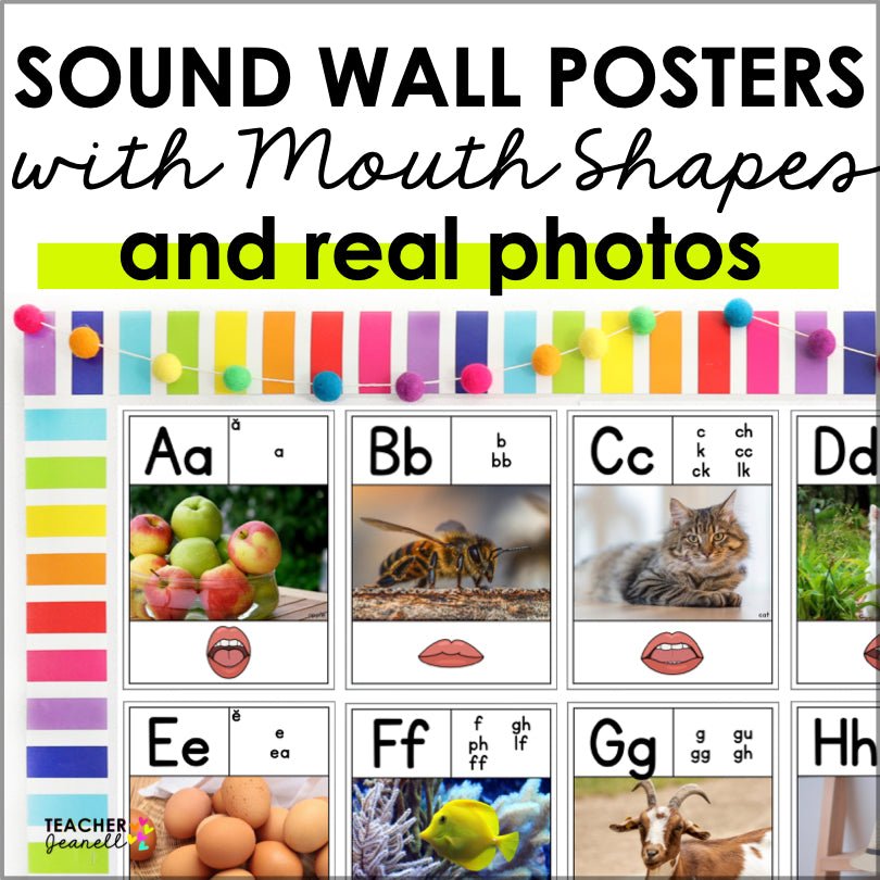 Sound - Spelling Wall Posters for Enhanced Literacy Skills| Sound Wall Posters with Real Photos - Teacher Jeanell