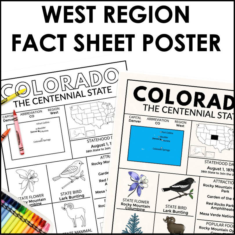 West Region State Facts Poster Bundle – Educational Geography Prints for Classrooms & Home Learning - Teacher Jeanell