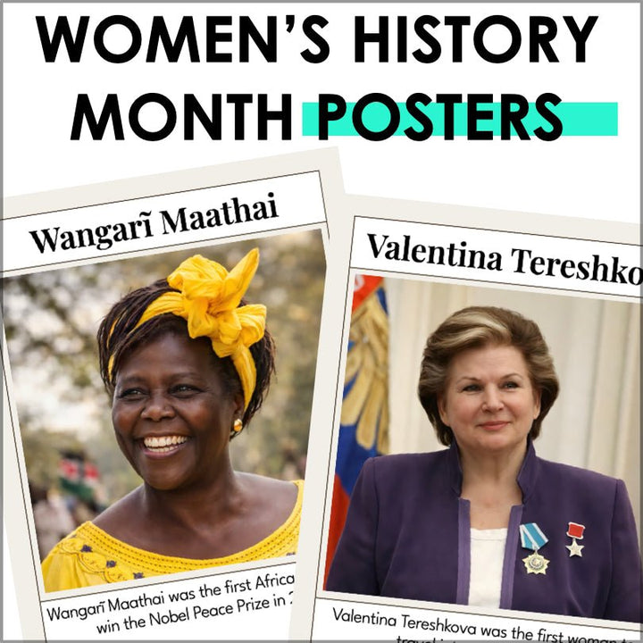 Women's History Month Poster Set | Famous Firsts to Inspire Young Minds - Teacher Jeanell
