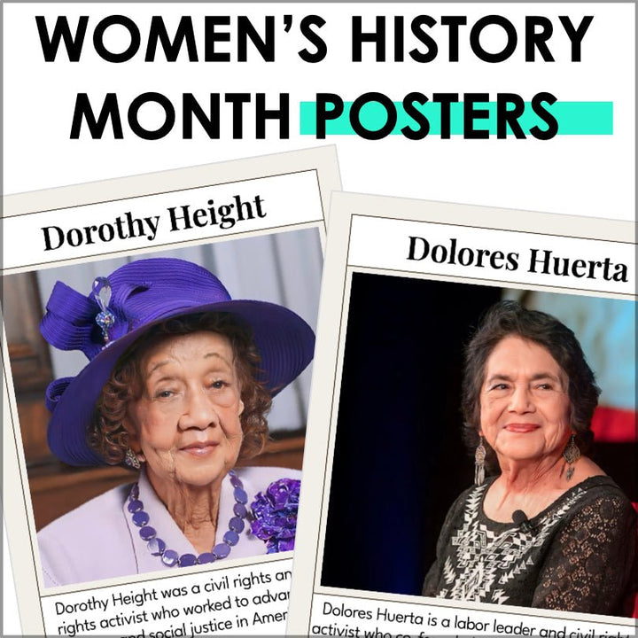 Women’s History Month Posters | Celebrate Inspiring Women & Their Achievements - Teacher Jeanell