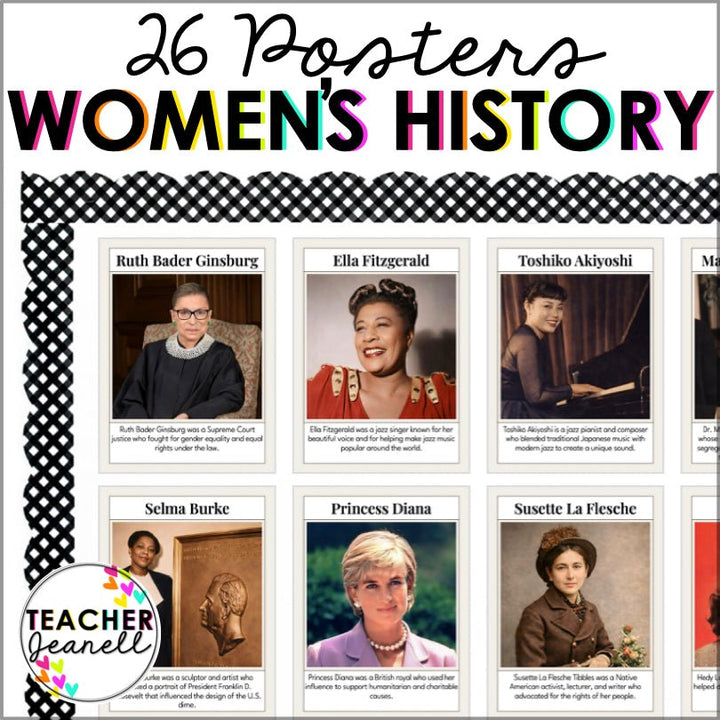 Women’s History Month Posters | Celebrate Inspiring Women & Their Achievements - Teacher Jeanell
