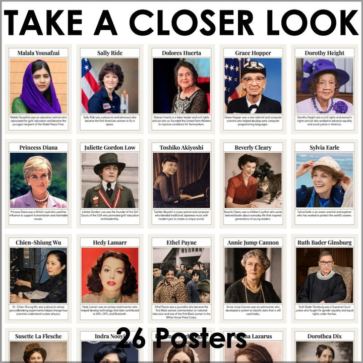 Women’s History Month Posters | Celebrate Inspiring Women & Their Achievements - Teacher Jeanell